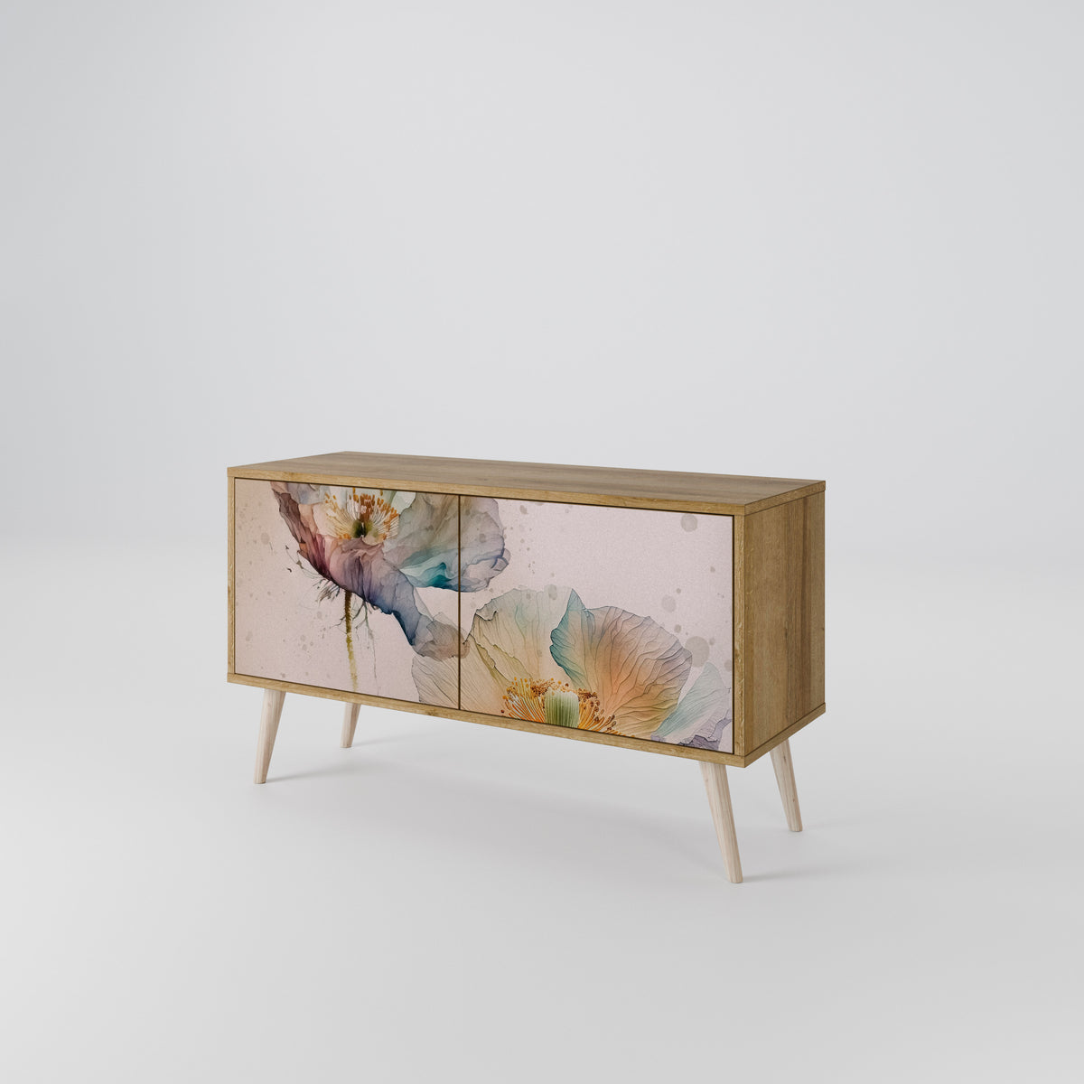 SOFTEN POPPY Compact 2-Door TV Cabinet