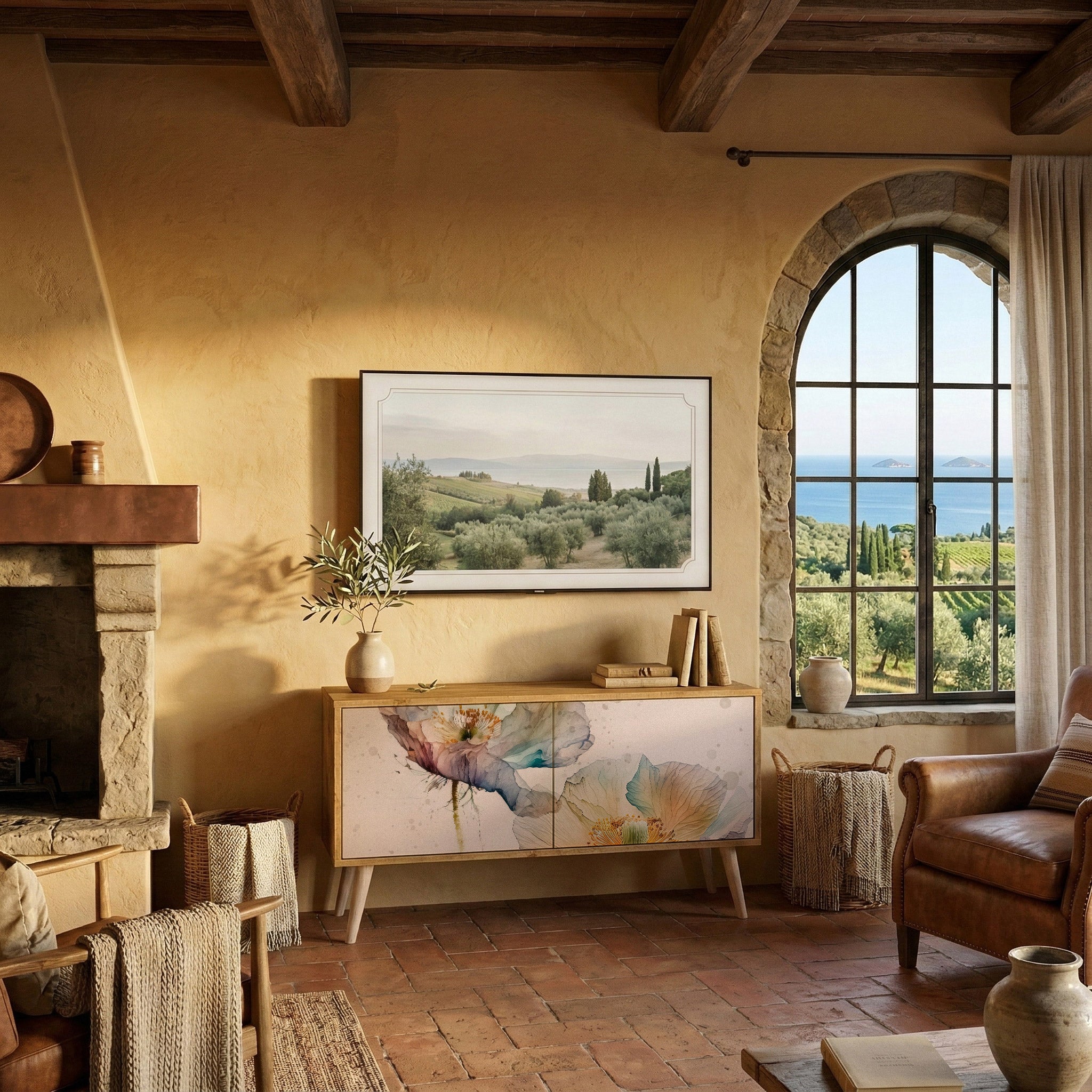 SOFTEN POPPY Móvel de TV Compacto de 2 Portas