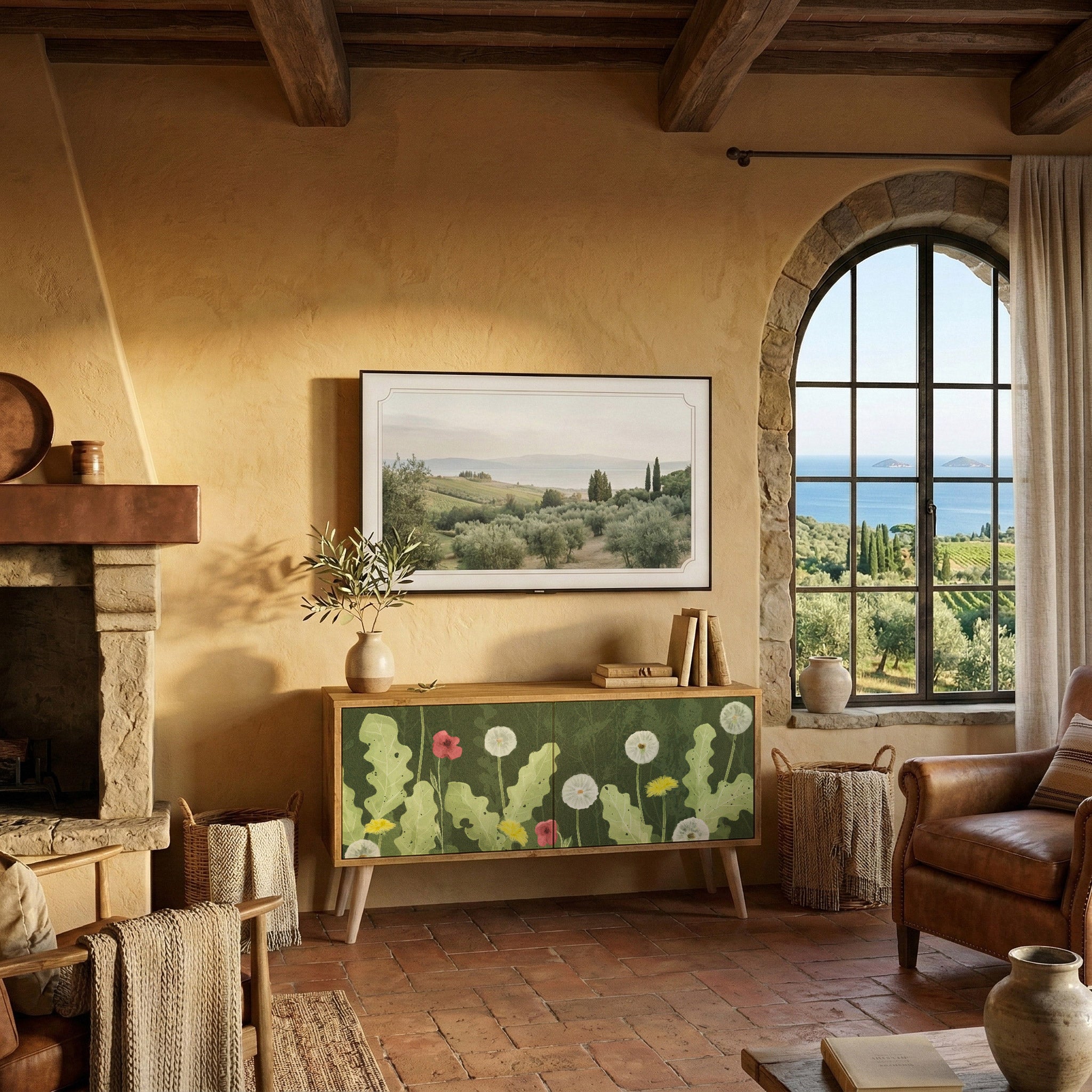 DANDELION AMUSE Móvel de TV Compacto de 2 Portas