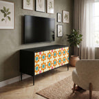 FLORAL DECOR Mobile TV Compatto a 2 Ante