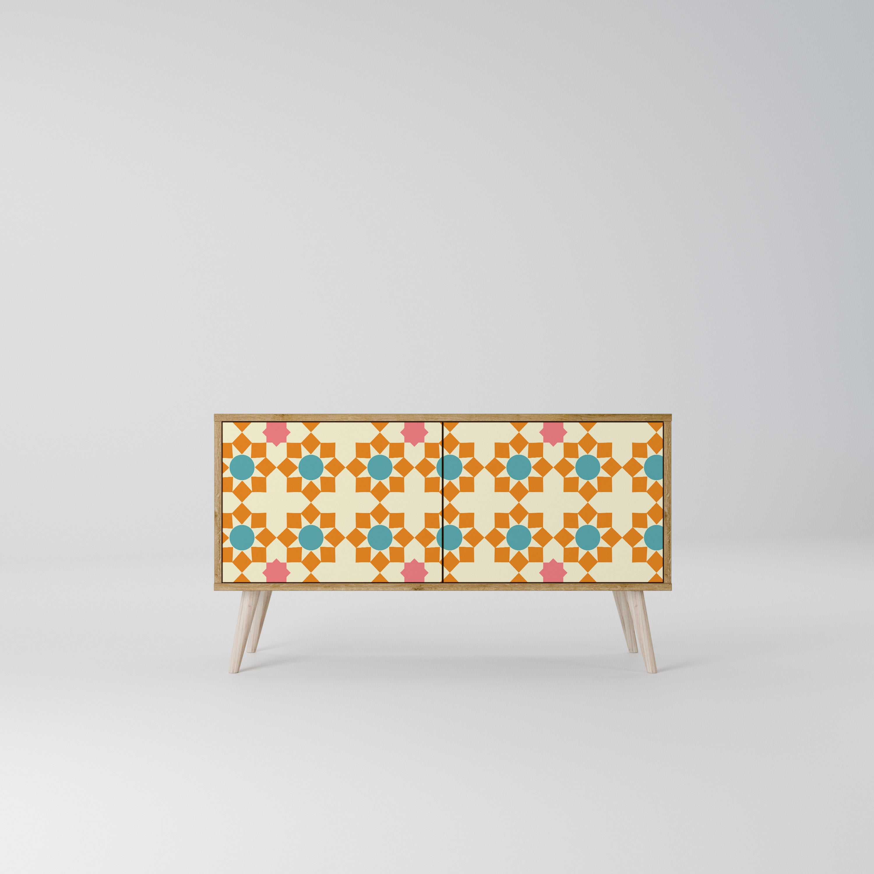 FLORAL DECOR Móvel de TV Compacto de 2 Portas