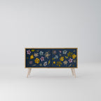 FLOWERS ON NAVY BLUE Mobile TV Compatto a 2 Ante
