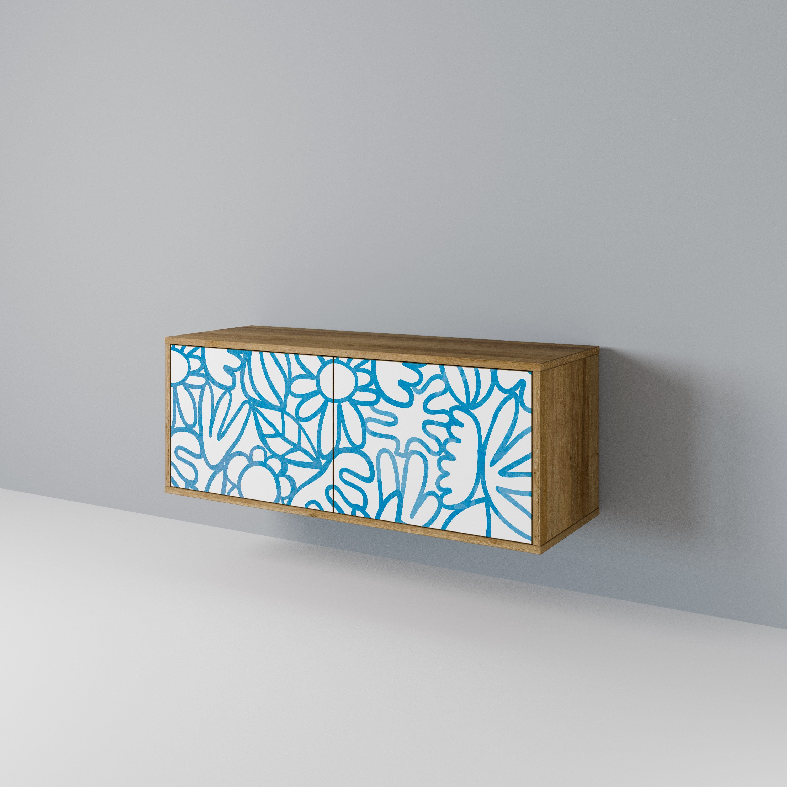 BLOOMY MORNING Compact 2-Door TV Cabinet