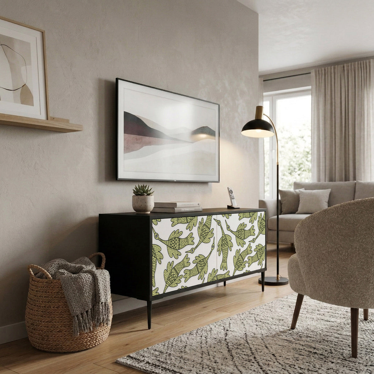 SEEDLING SONGBIRD Mueble de TV Compacto de 2 puertas