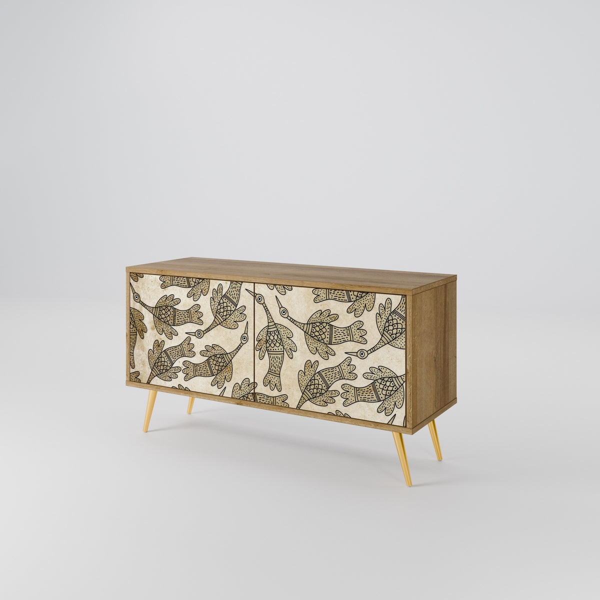 ALMONDINE SONGBIRD Mueble de TV Compacto de 2 puertas