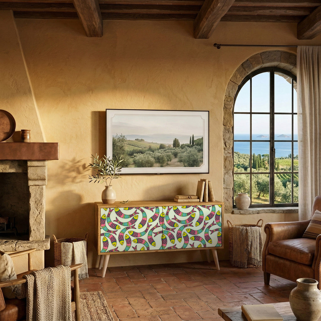 INDIAN FISH Mobile TV Compatto a 2 Ante