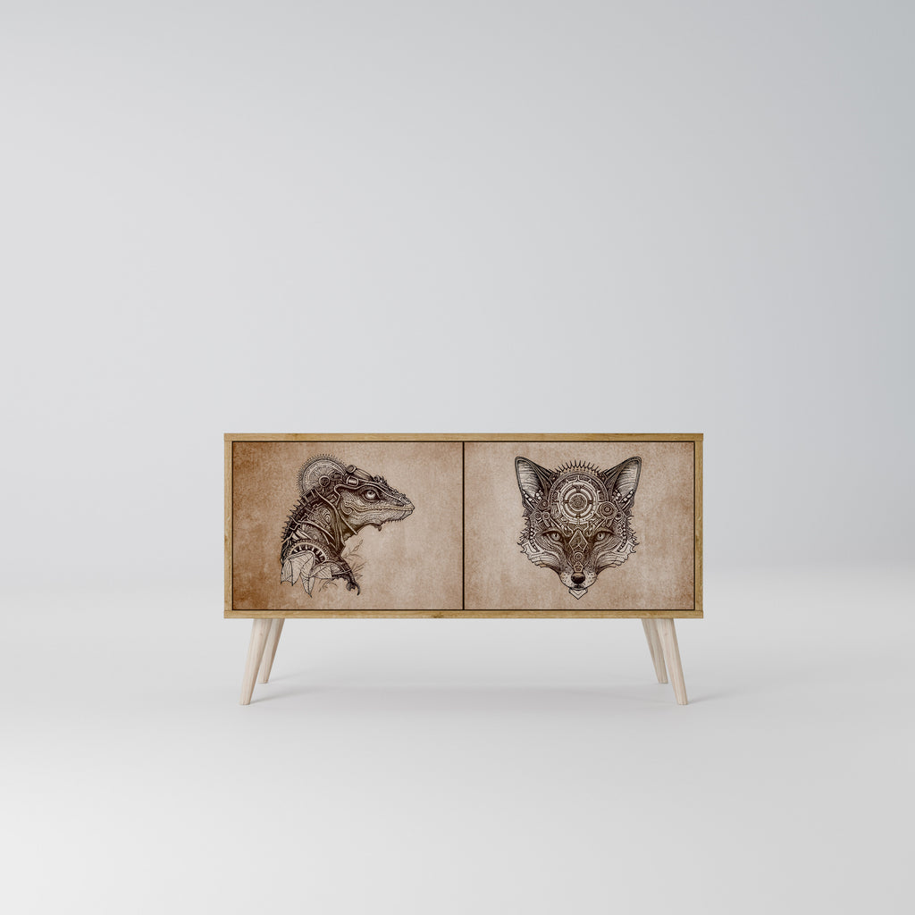 STEAMPUNK CLAN Mobile TV Compatto a 2 Ante