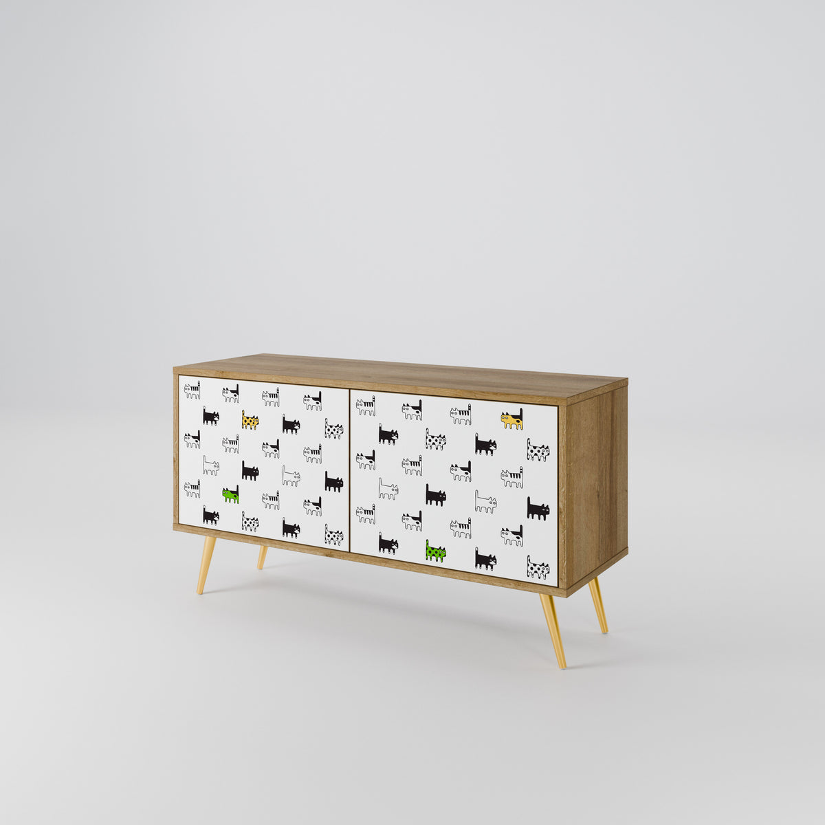 CATS COMPILATION Mueble de TV Compacto de 2 puertas