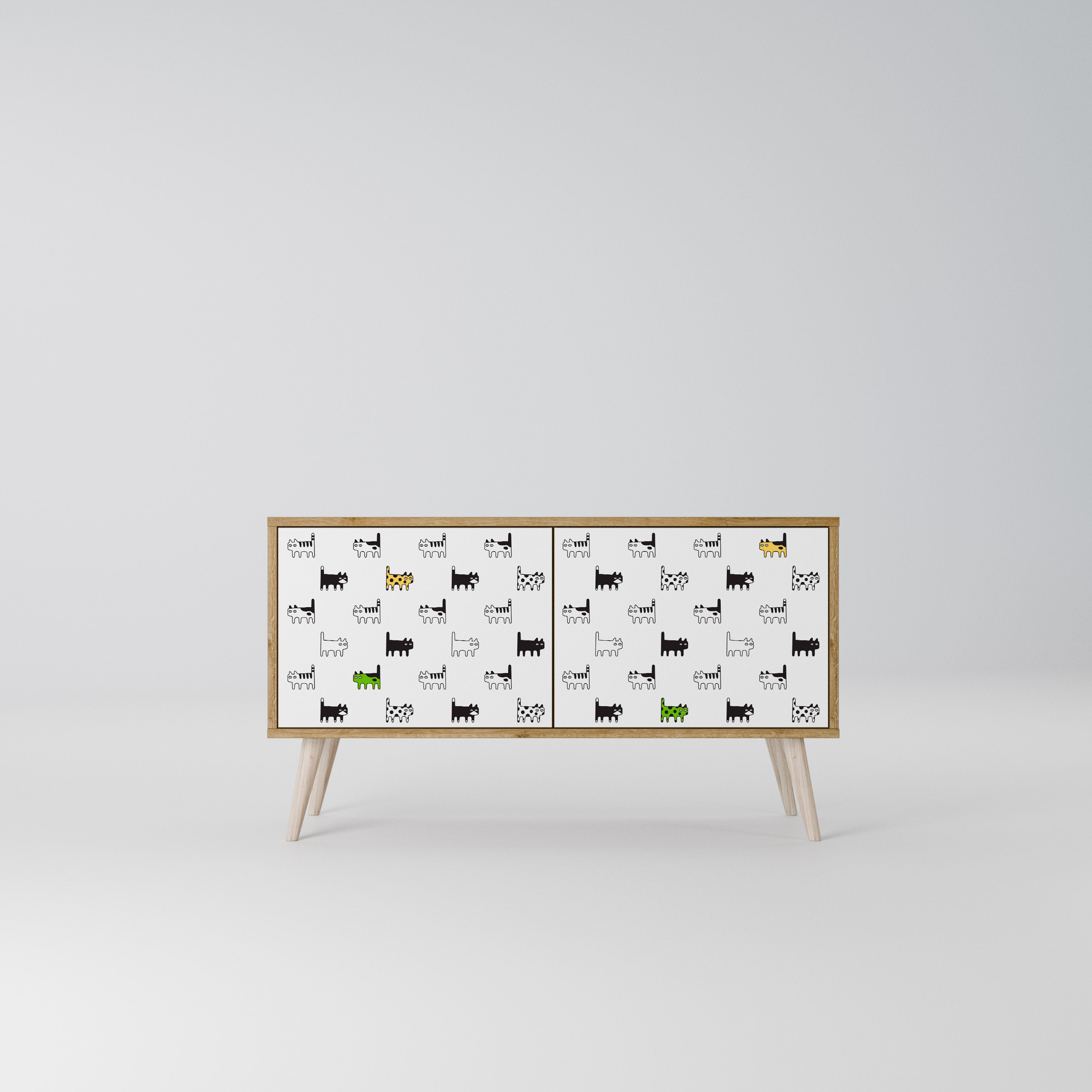 CATS COMPILATION Móvel de TV Compacto de 2 Portas