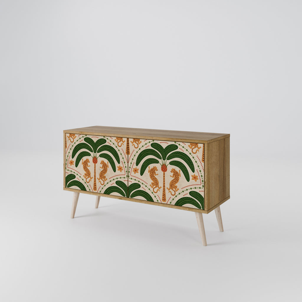 DANCING PREDATORS Kompakt TV-bänk med 2 dörrar