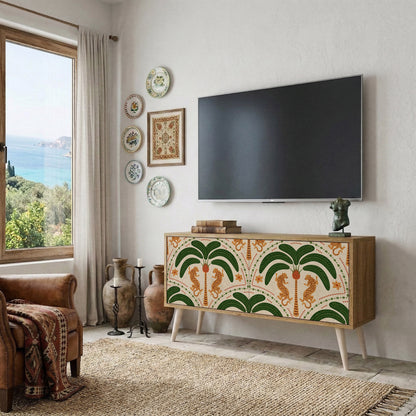 DANCING PREDATORS Mueble de TV Compacto de 2 puertas