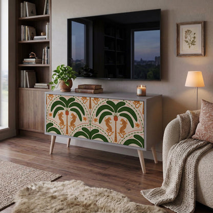 DANCING PREDATORS Mueble de TV Compacto de 2 puertas