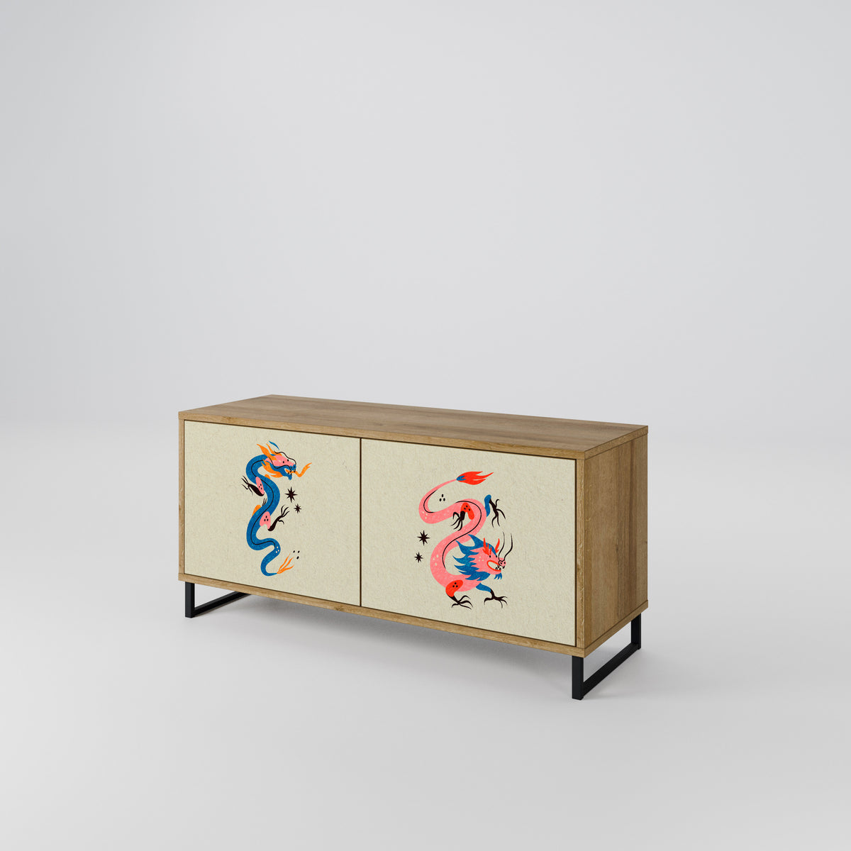 MYTHOLOGICAL CREATURES Mueble de TV Compacto de 2 puertas