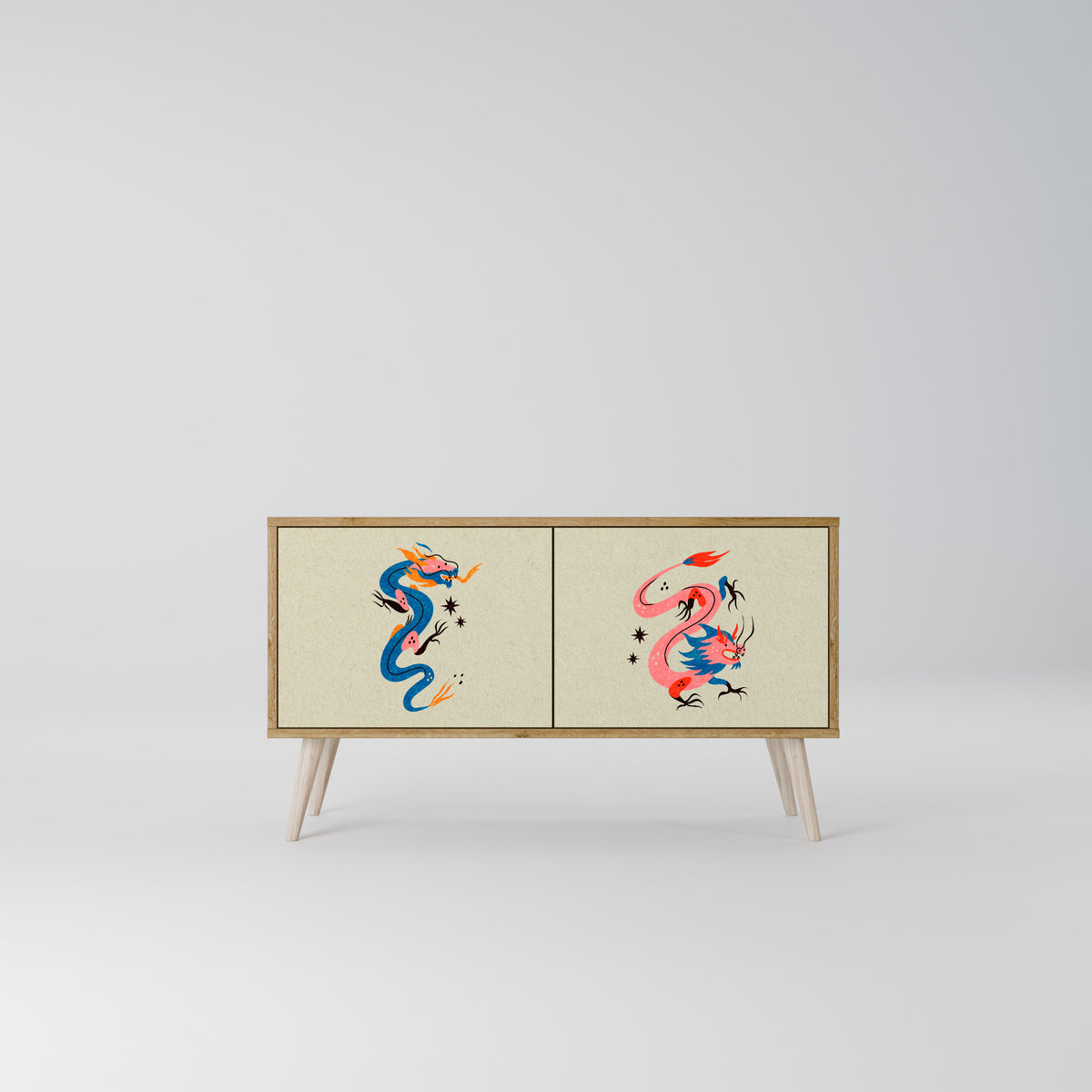 MYTHOLOGICAL CREATURES Mueble de TV Compacto de 2 puertas