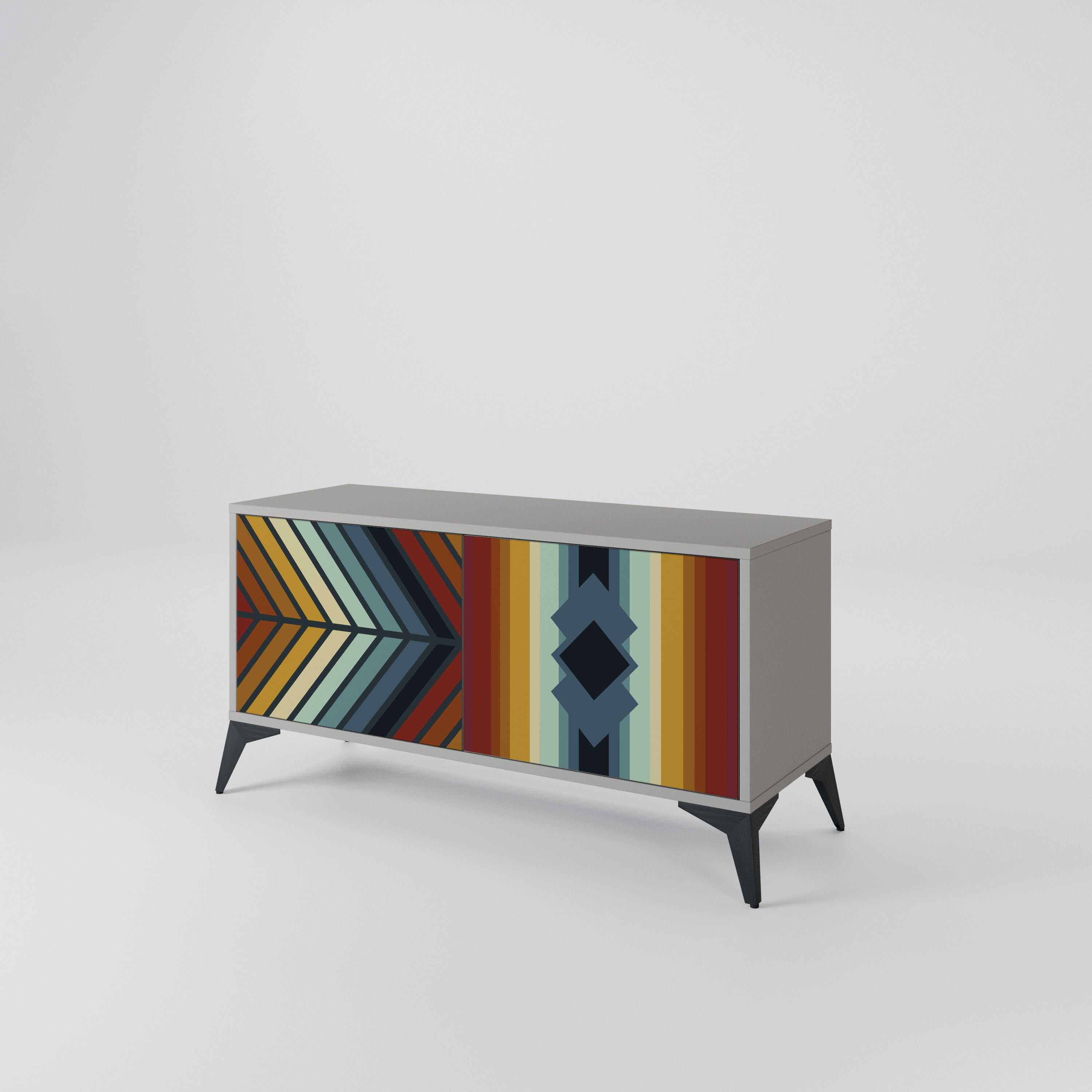INDIGENOUS ZIGZAG Compact 2-Door TV Cabinet