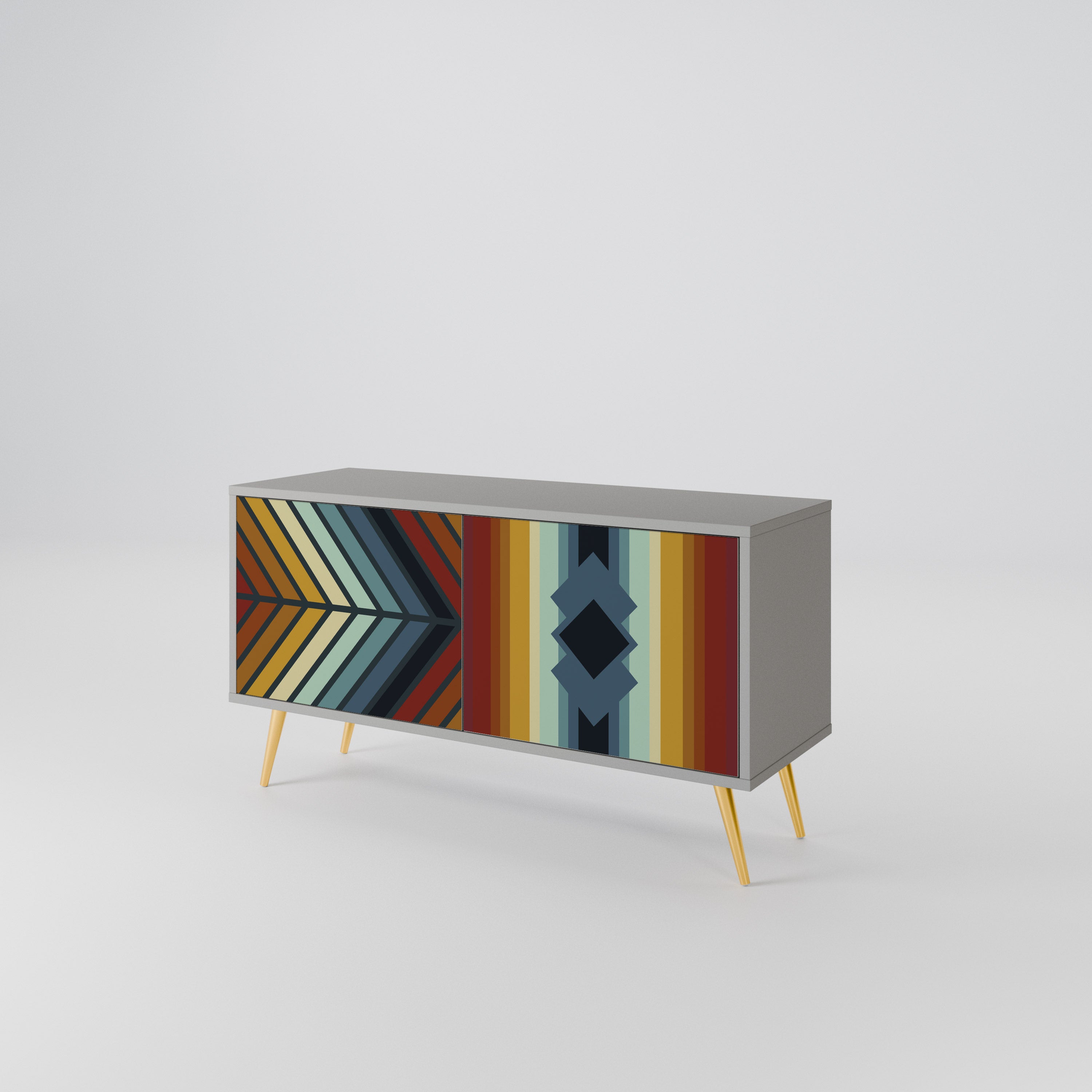 INDIGENOUS ZIGZAG Compact 2-Door TV Cabinet