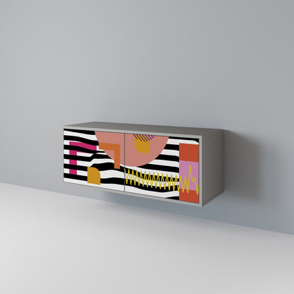CHROMATIC ABSTRACT Mobile TV Compatto a 2 Ante