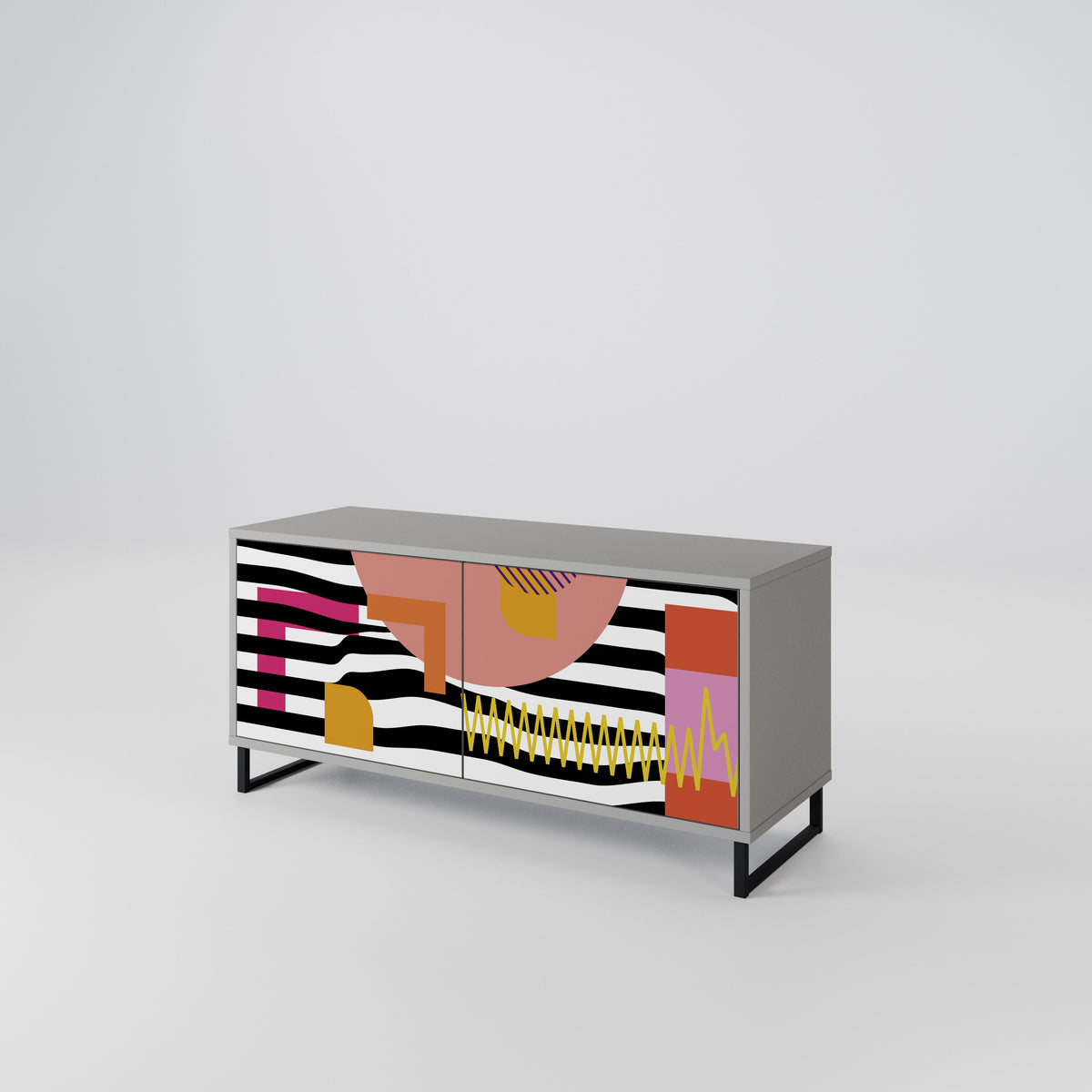 CHROMATIC ABSTRACT Mobile TV Compatto a 2 Ante