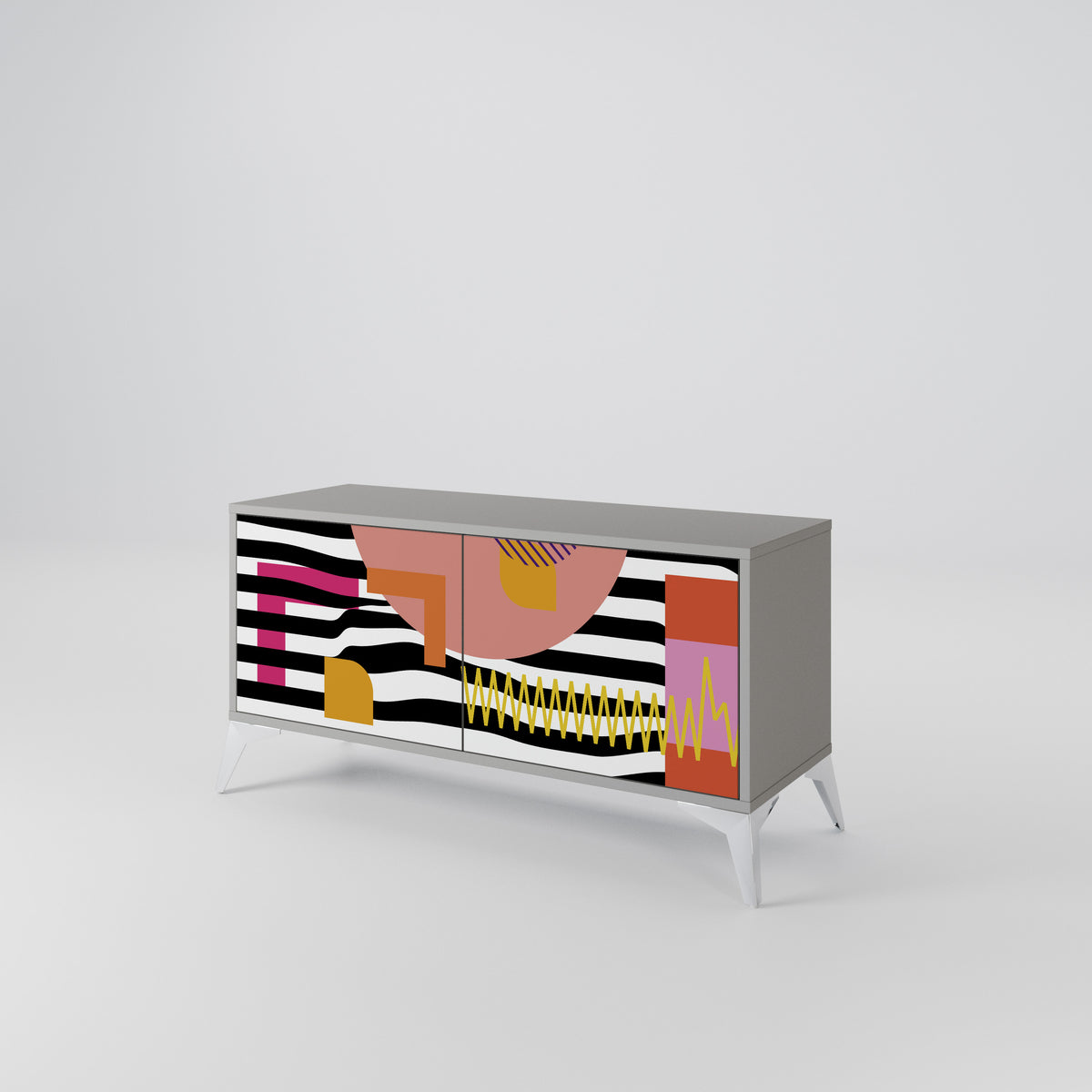CHROMATIC ABSTRACT Mobile TV Compatto a 2 Ante