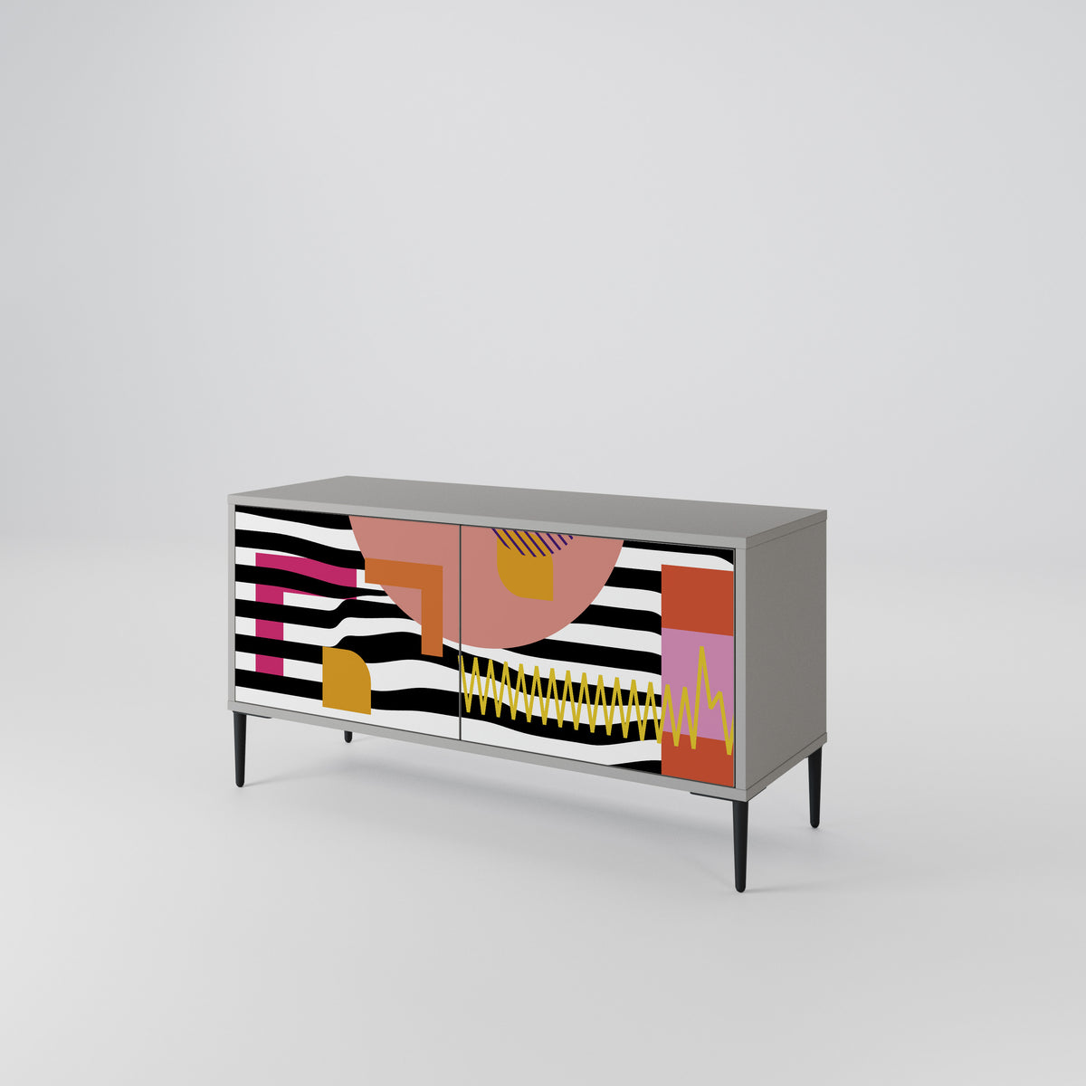 CHROMATIC ABSTRACT Mobile TV Compatto a 2 Ante