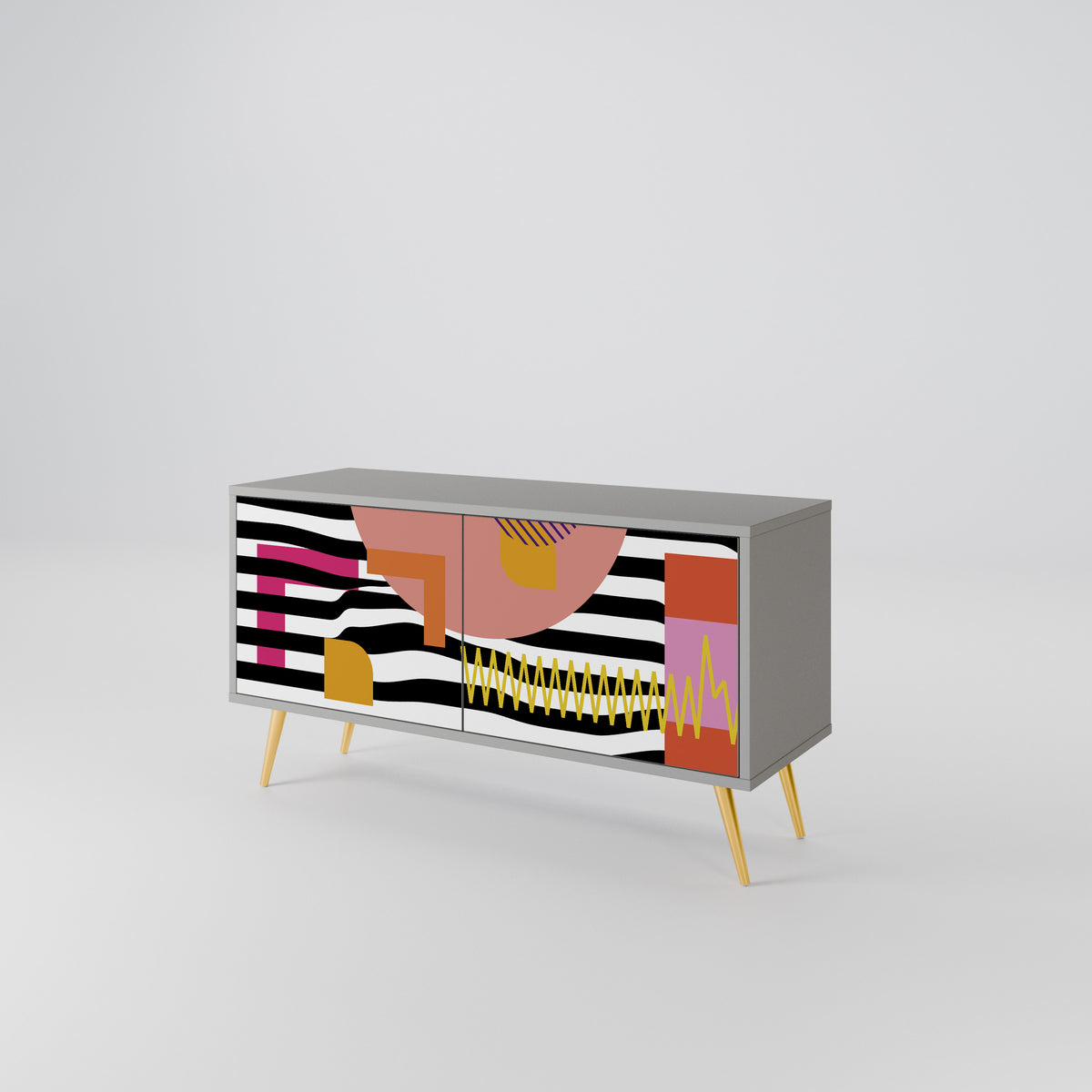 CHROMATIC ABSTRACT Mobile TV Compatto a 2 Ante