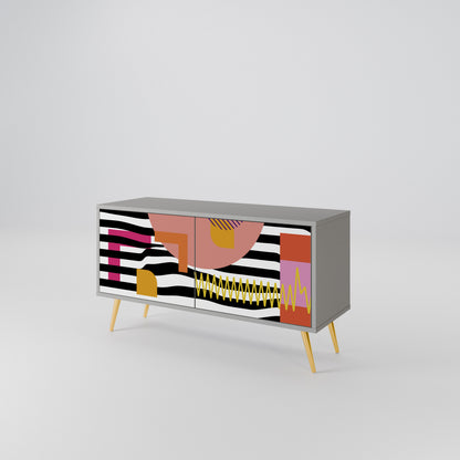 CHROMATIC ABSTRACT Mobile TV Compatto a 2 Ante