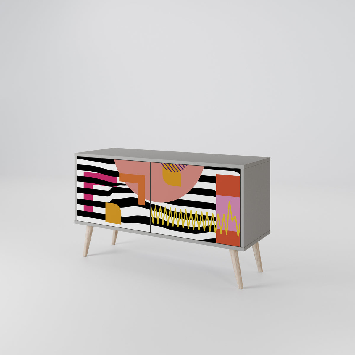 CHROMATIC ABSTRACT Mobile TV Compatto a 2 Ante