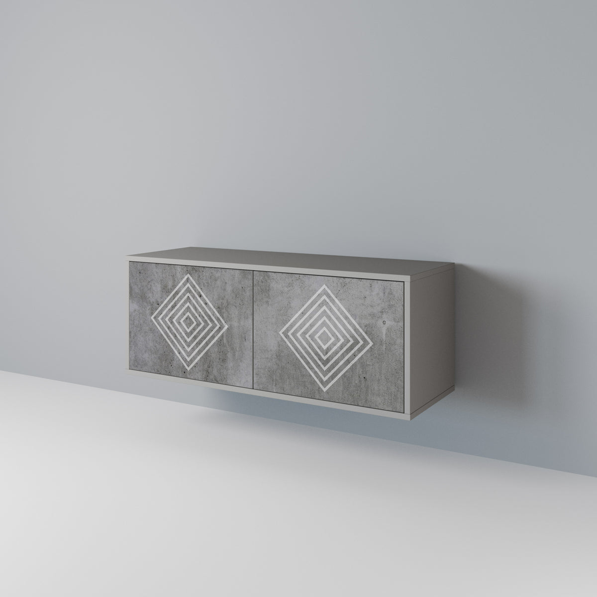 POLYGONAL ARTISTRY Kompaktes 2-türiges TV-Lowboard