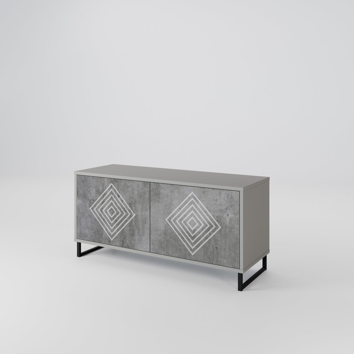 POLYGONAL ARTISTRY Mobile TV Compatto a 2 Ante
