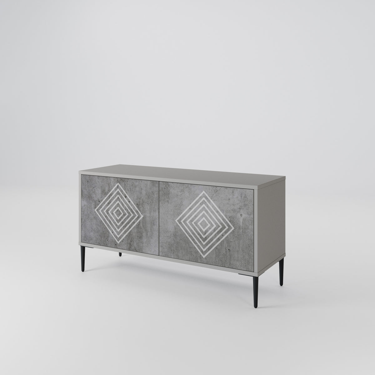 POLYGONAL ARTISTRY Kompaktes 2-türiges TV-Lowboard