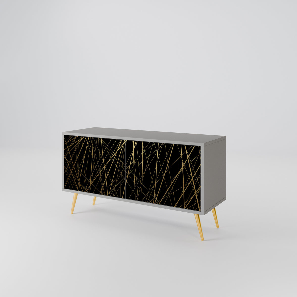 BRIGHT MESH Compact 2-Door TV Cabinet