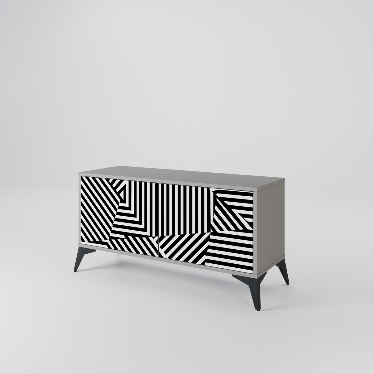 ILLUSIONARY LATTICE Mueble de TV Compacto de 2 puertas
