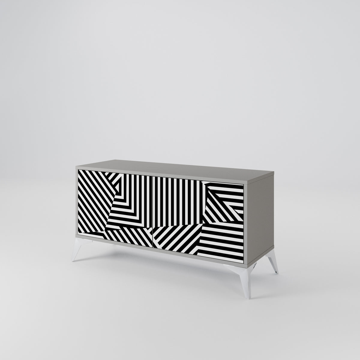 ILLUSIONARY LATTICE Mueble de TV Compacto de 2 puertas