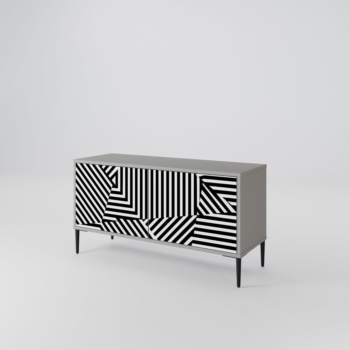 ILLUSIONARY LATTICE Mueble de TV Compacto de 2 puertas