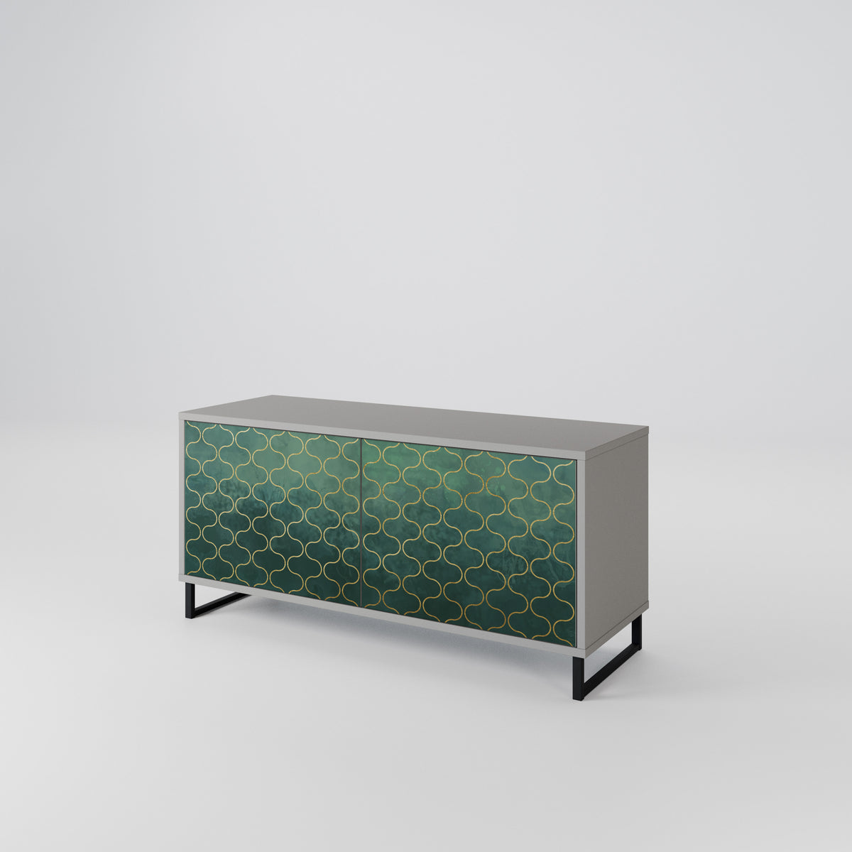 TESSELATED GREENERY Mueble de TV Compacto de 2 puertas