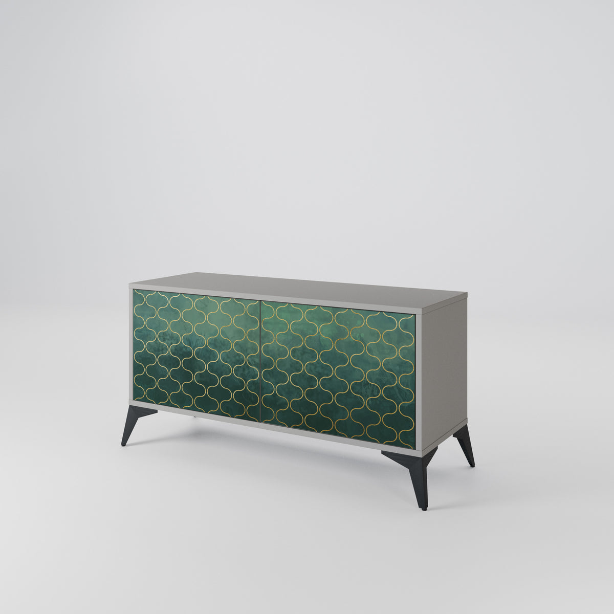 TESSELATED GREENERY Mueble de TV Compacto de 2 puertas