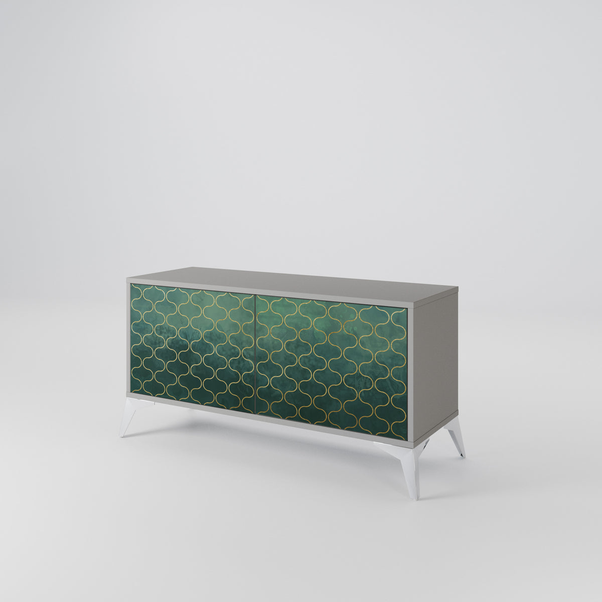 TESSELATED GREENERY Mueble de TV Compacto de 2 puertas