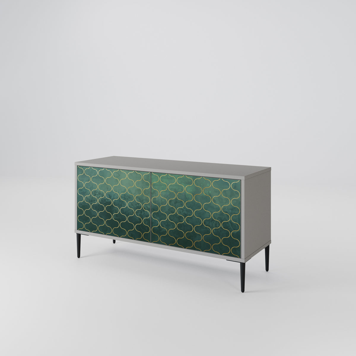 TESSELATED GREENERY Mueble de TV Compacto de 2 puertas