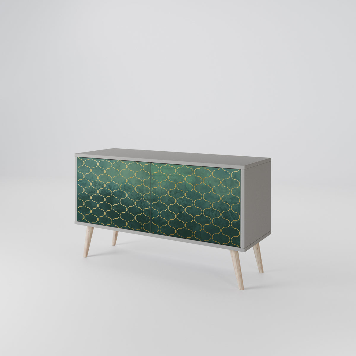 TESSELATED GREENERY Mueble de TV Compacto de 2 puertas