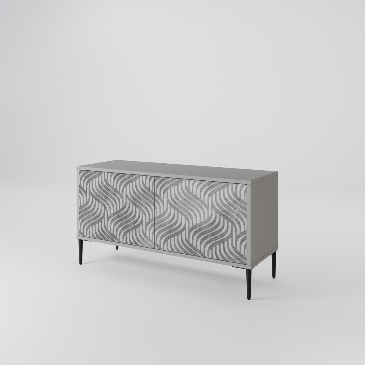 CONCRETE MOVEMENT Compact 2-Door TV Cabinet