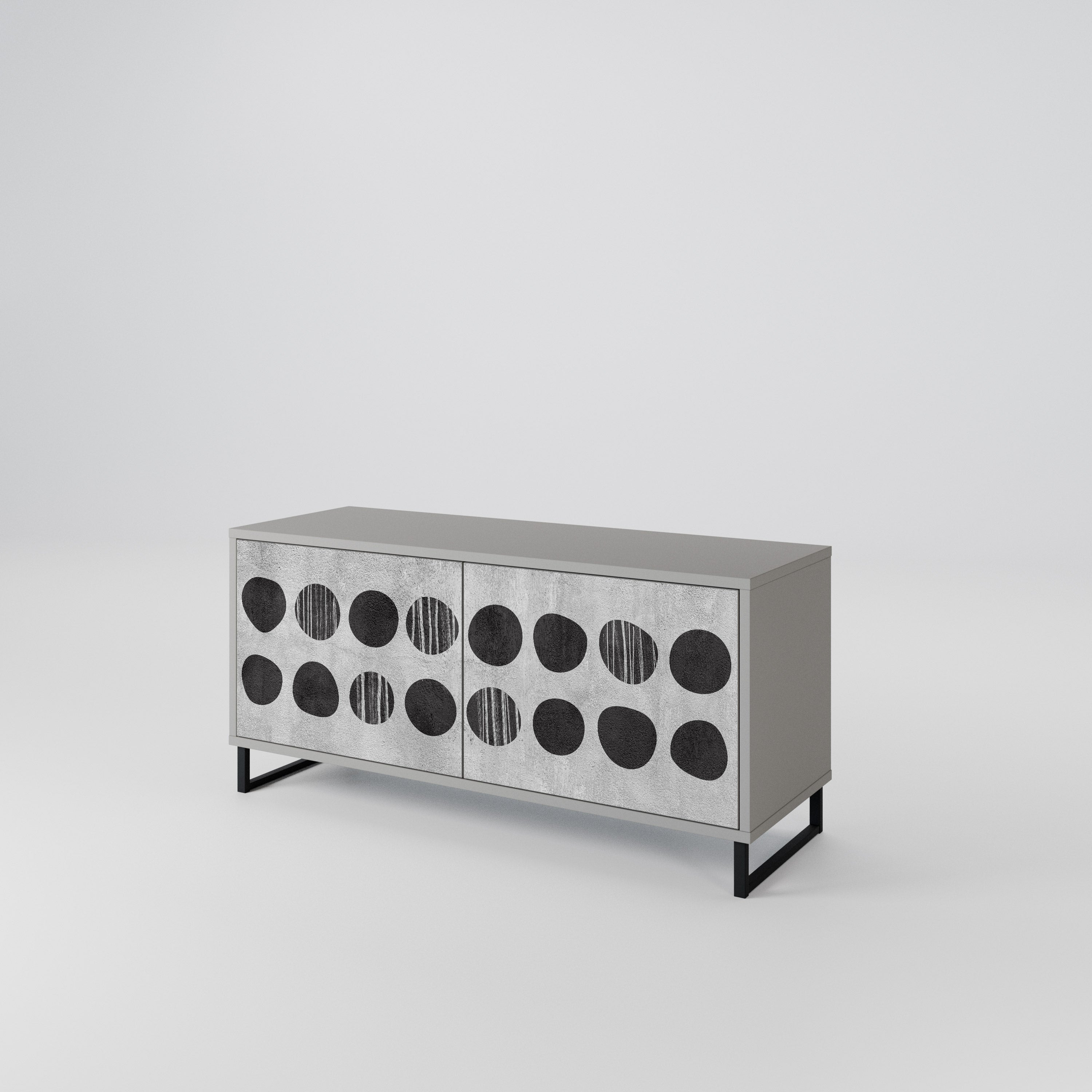 GHOSTLY GRADIENTS Compact 2-Door TV Cabinet