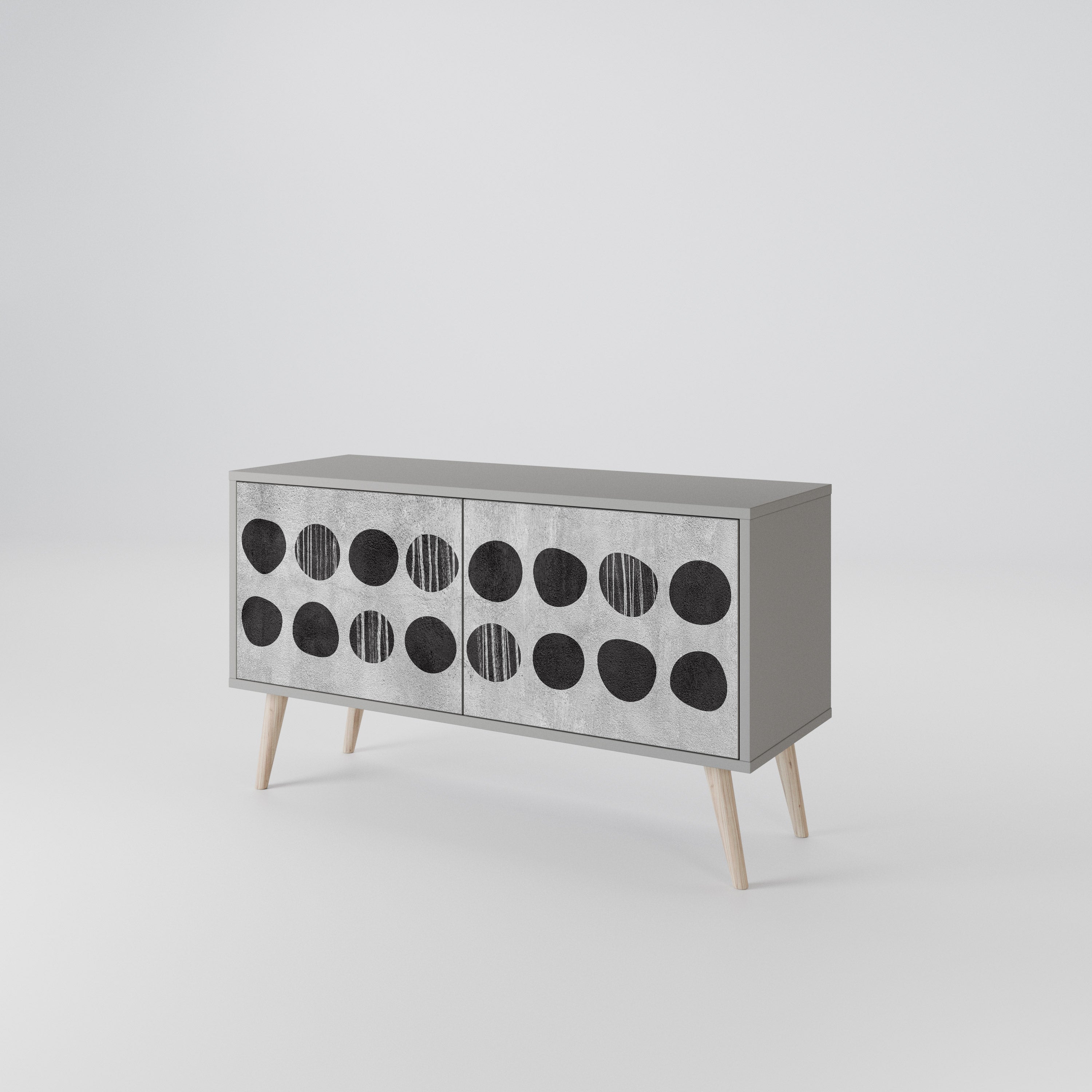 GHOSTLY GRADIENTS Compact 2-Door TV Cabinet