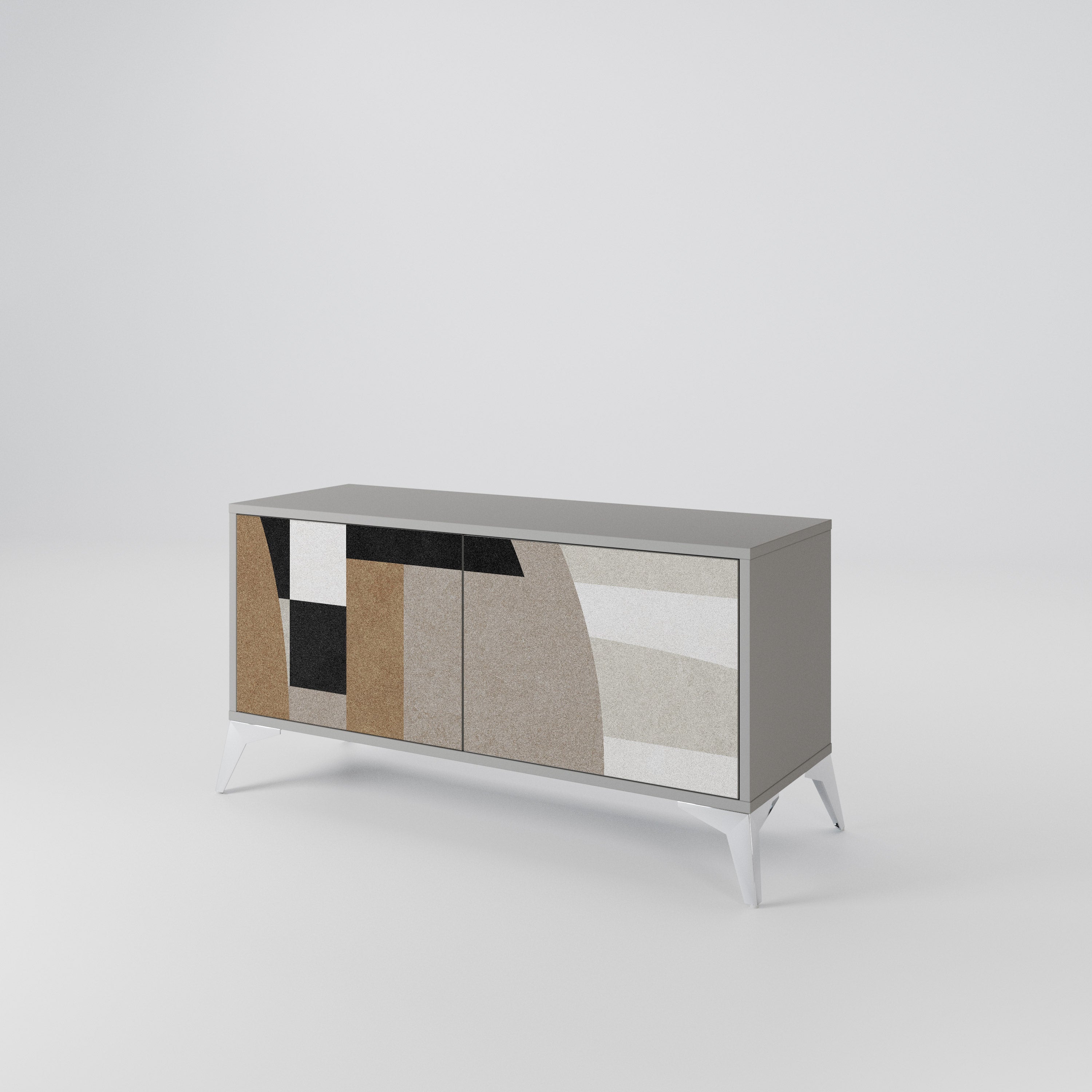 DELICATE MEMENTO Compact 2-Door TV Cabinet