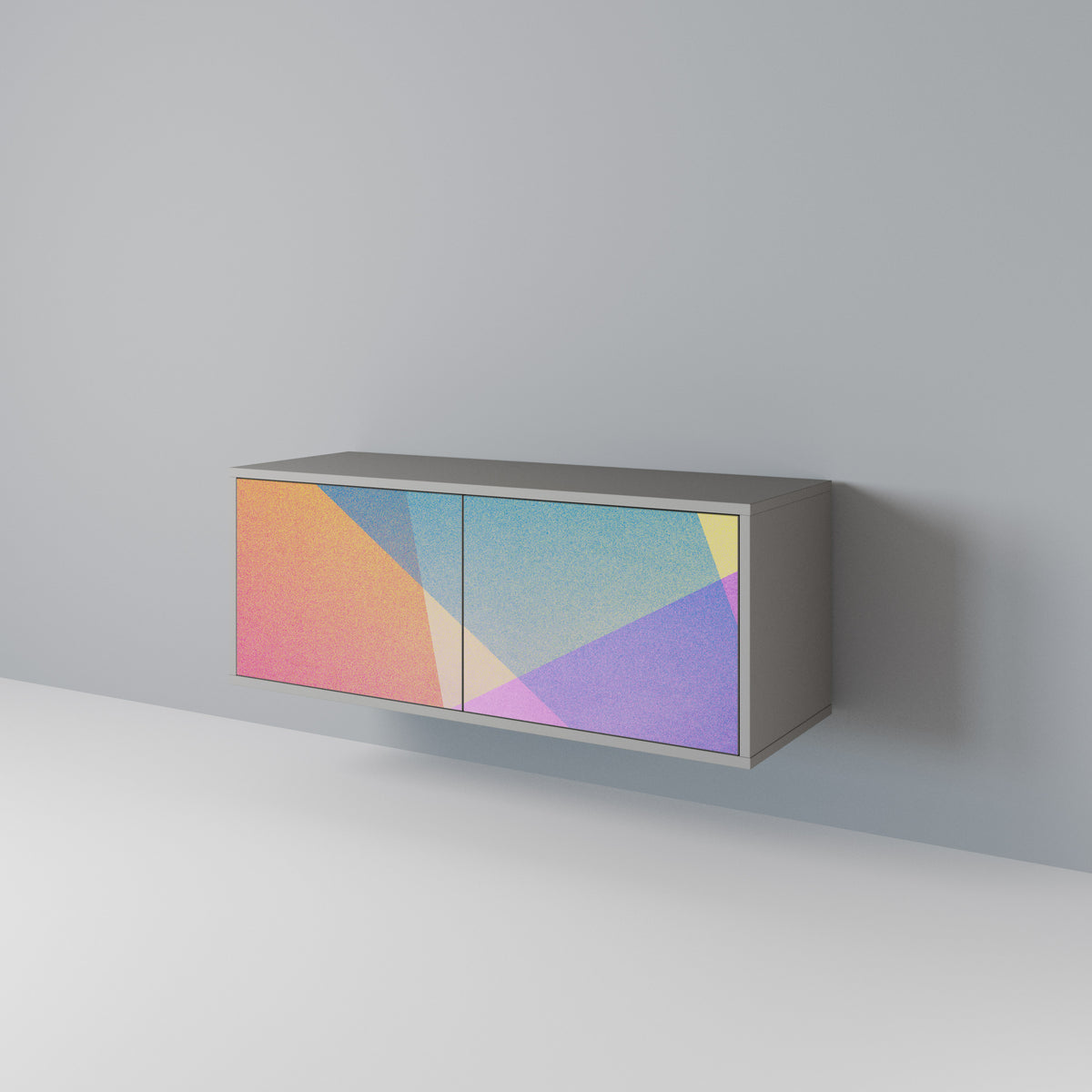 BRIGHT GEOMETRY Mobile TV Compatto a 2 Ante