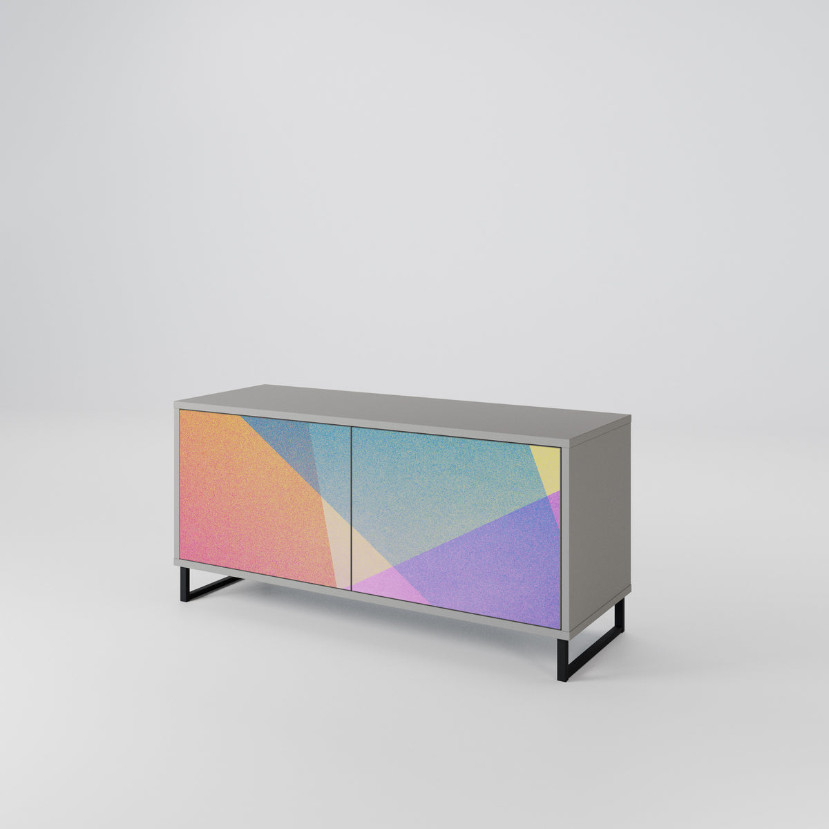 BRIGHT GEOMETRY Mobile TV Compatto a 2 Ante