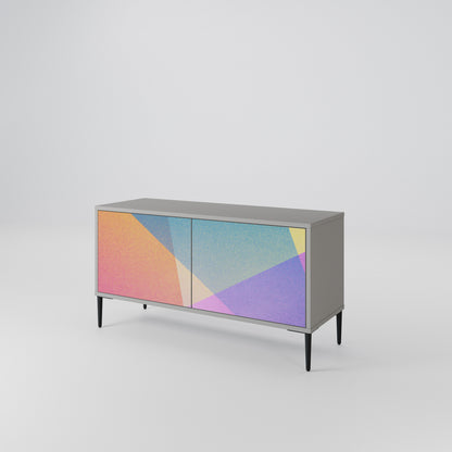 BRIGHT GEOMETRY Mobile TV Compatto a 2 Ante