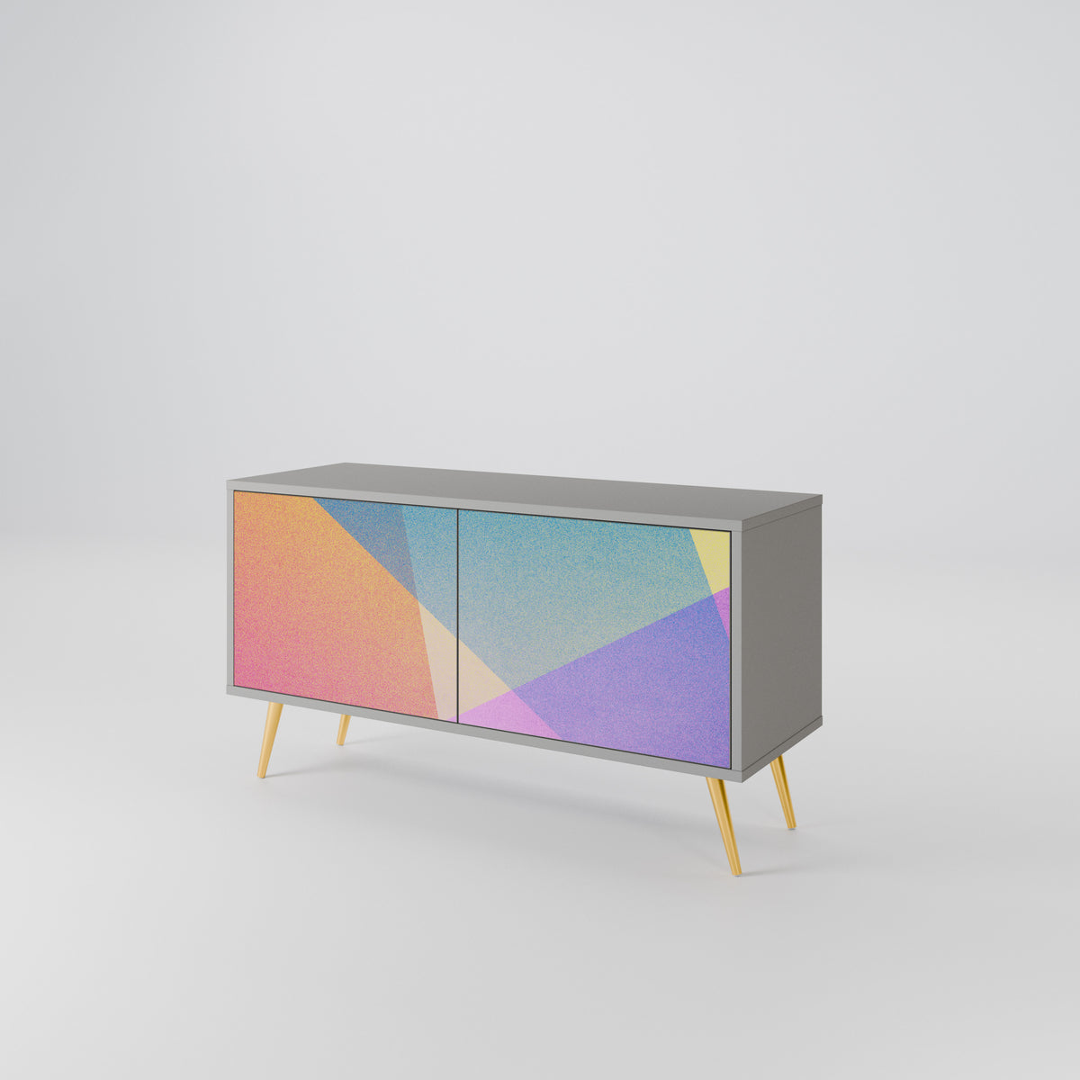 BRIGHT GEOMETRY Mobile TV Compatto a 2 Ante