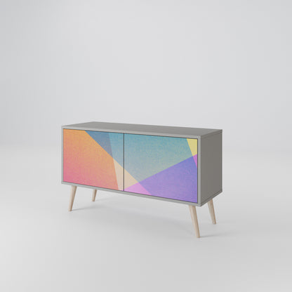 BRIGHT GEOMETRY Mobile TV Compatto a 2 Ante