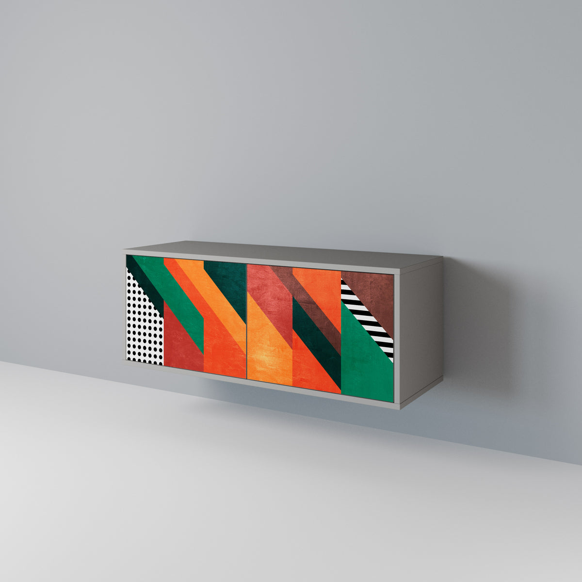 MAKESHIFT ARTISTRY Mueble de TV Compacto de 2 puertas