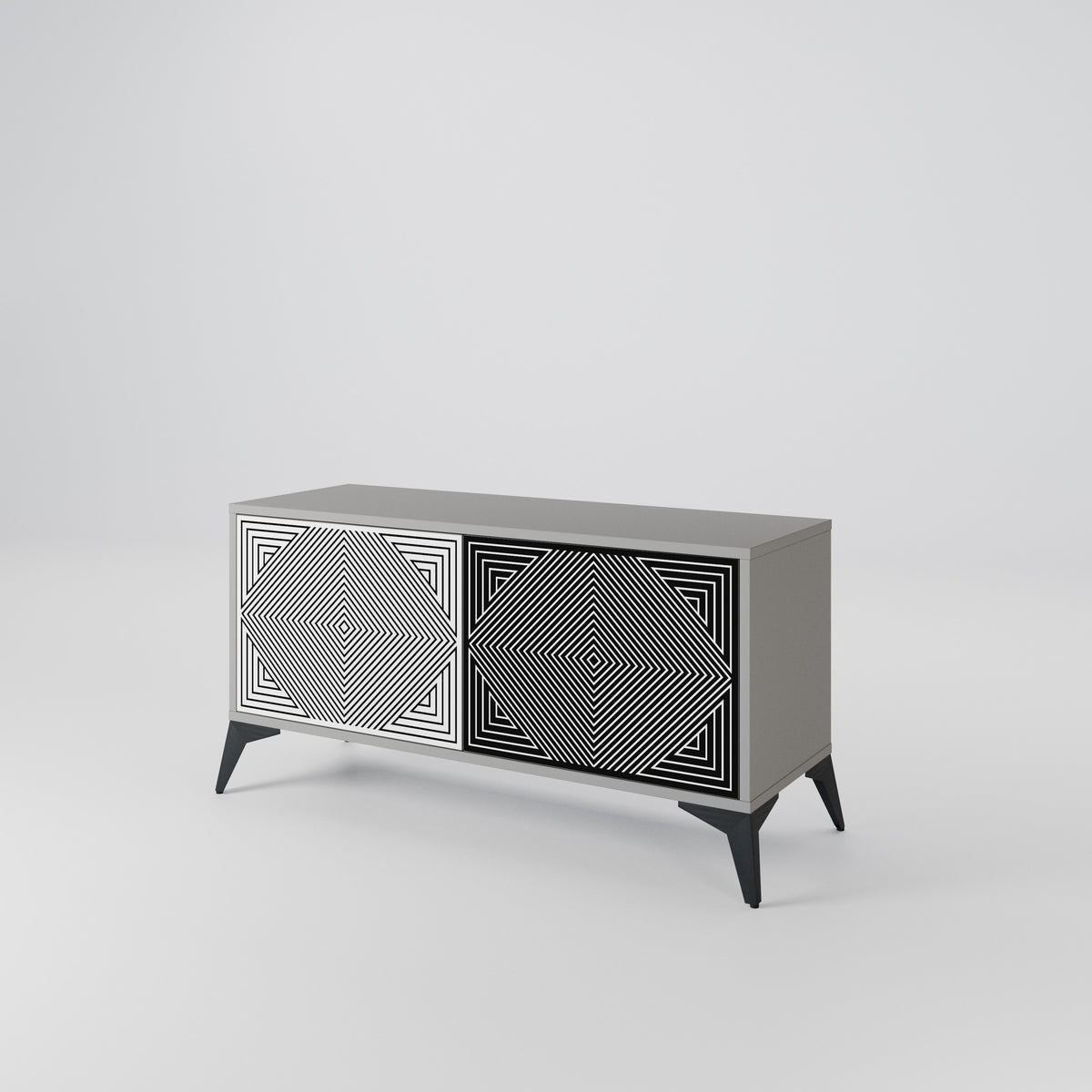 POLYGON ILLUSION Kompaktní dvoudveřový TV stolek